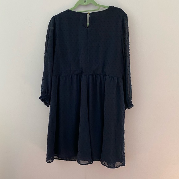 Lauren Conrad | Navy Swiss Dot Mini Dress - Picture 3 of 3